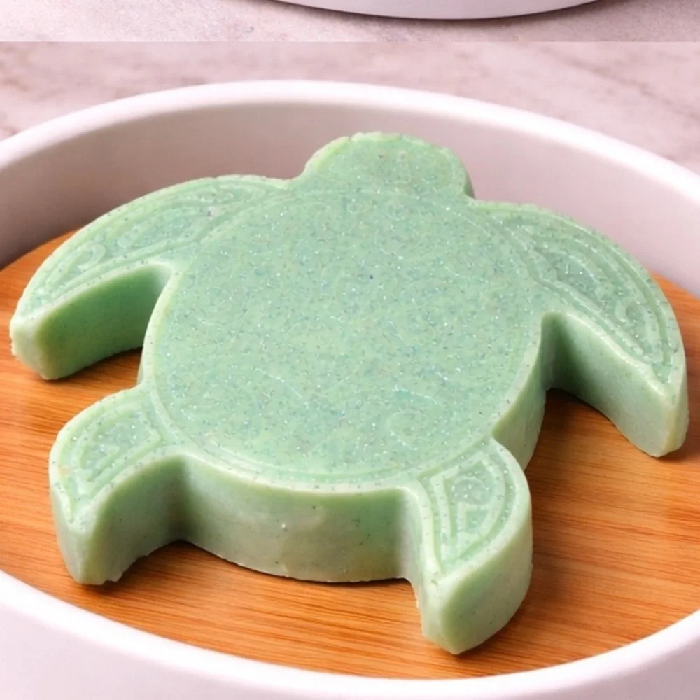 Cherry rum soap turtle 3x3in 10oz handmade Shea butter based